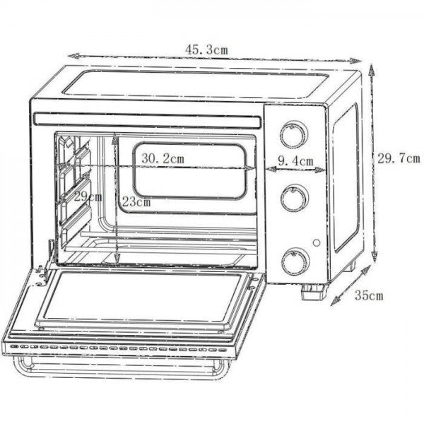 Mini Four Electrique Continental Edison Cemf22b -  22l Noir - 1300w - Continental Edison - Mathon - 4