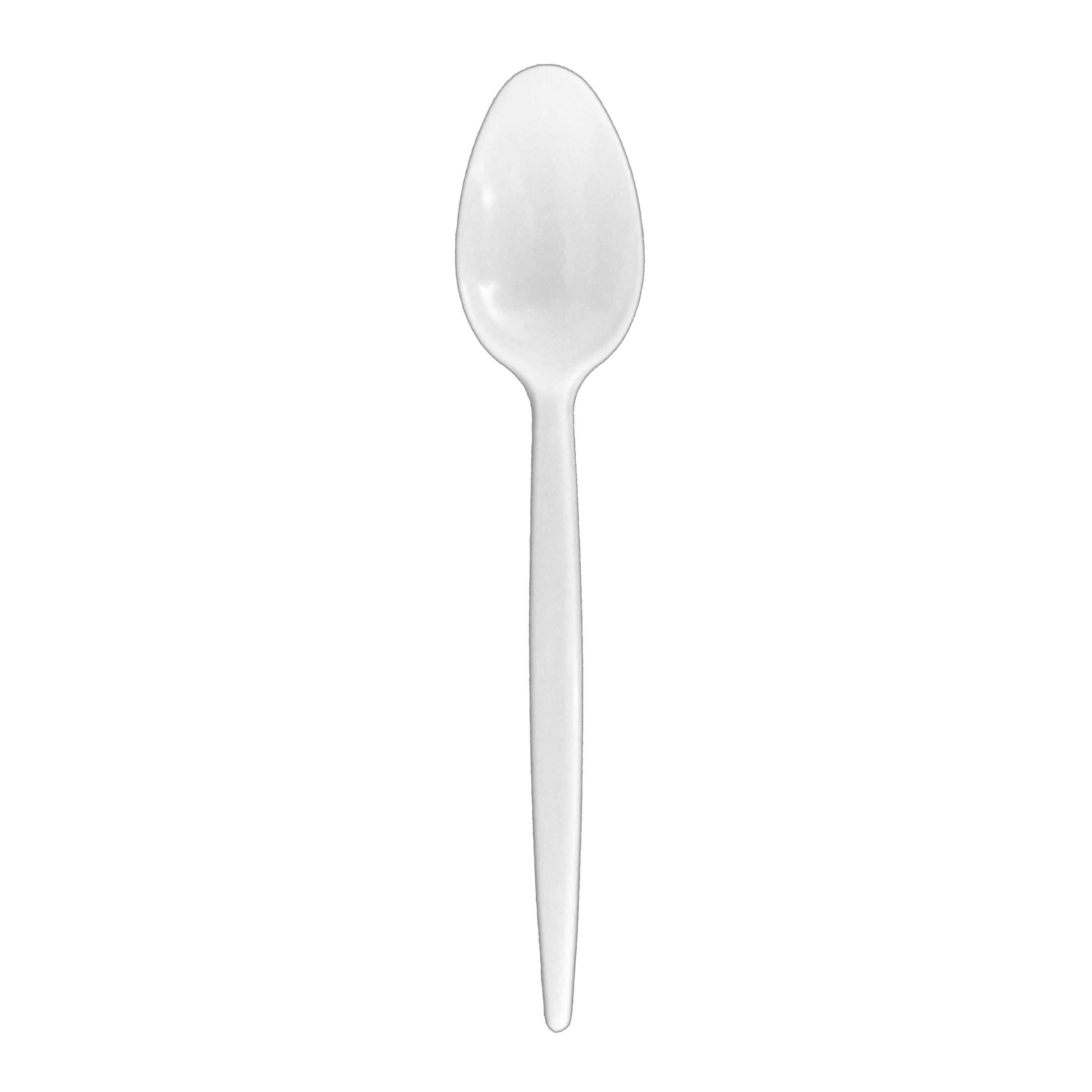Cuillère à dessert plastique PS blanche 12,5 cm - 50 unités FirstPack - Mathon