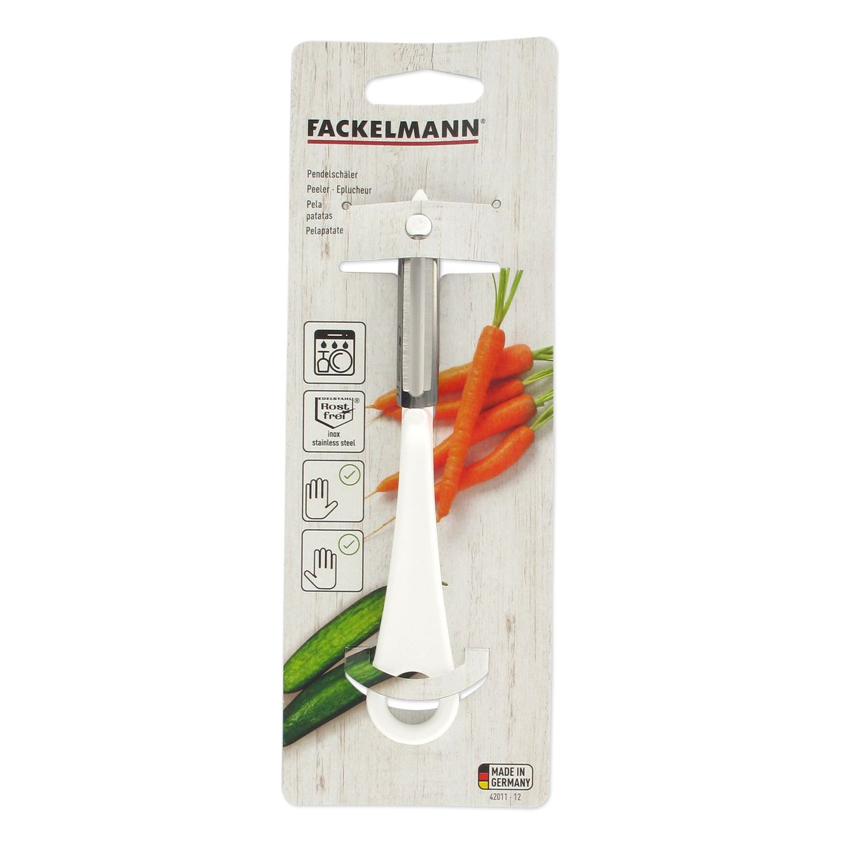 Eplucheur à légumes pour gaucher et droitier 16,5 cm Fackelmann - Mathon - 7