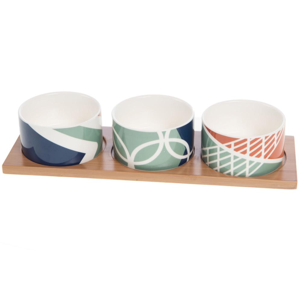 Plat et ses 3 bols Joe Amadeus - Mathon - 1