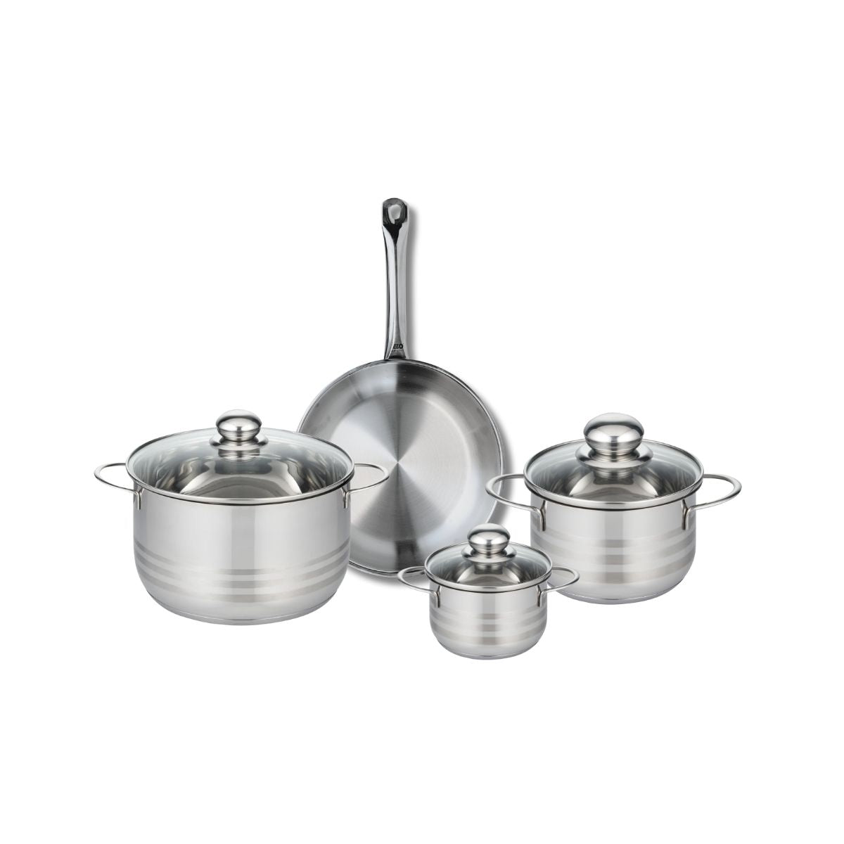 Ensemble de 1 Poêle de cuisson 24 cm et 3 faitouts 12, 16 et 20 cm  Profi Brillant Elo - Mathon - 1