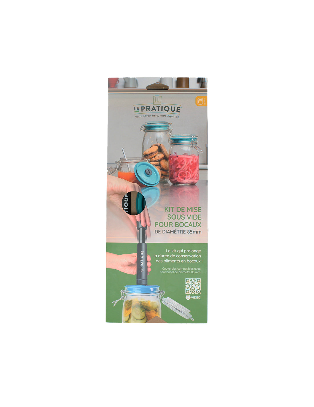 6 Kit Pompe + 3 Couvercles Sous Vide Pour Bocaux Le Pratique - Mathon