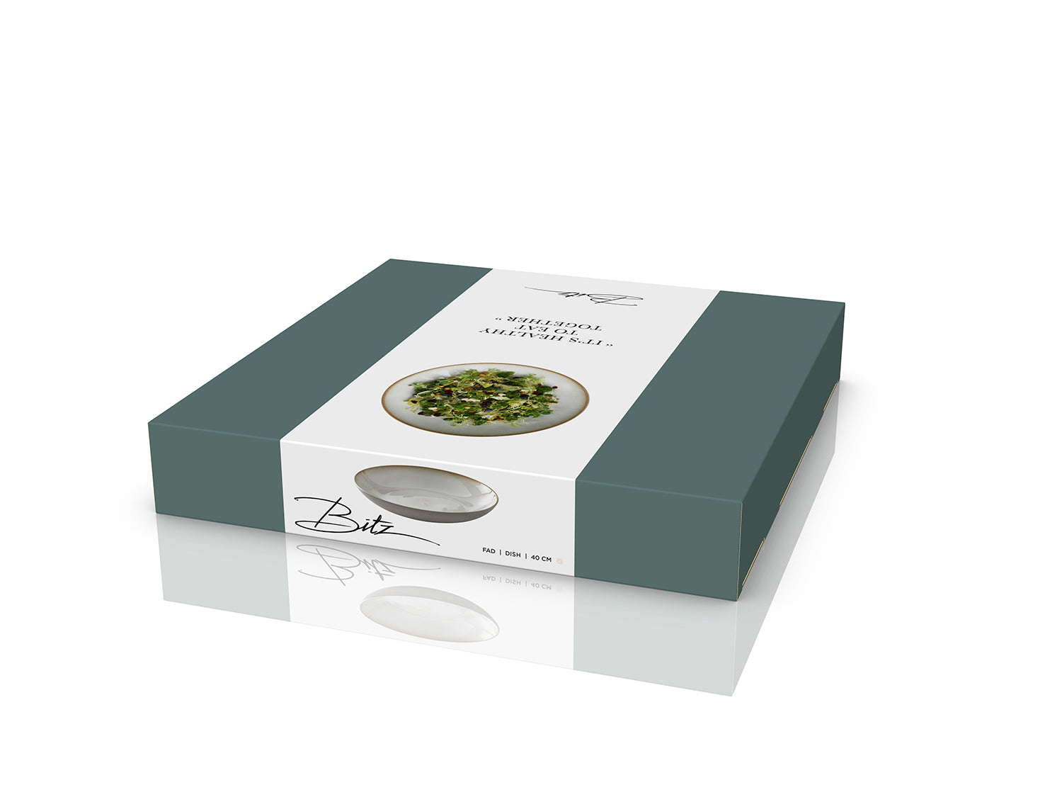 Plat de service rond GASTRO 40cm en grès émaillé Crème/Crème Bitz - Mathon - 5