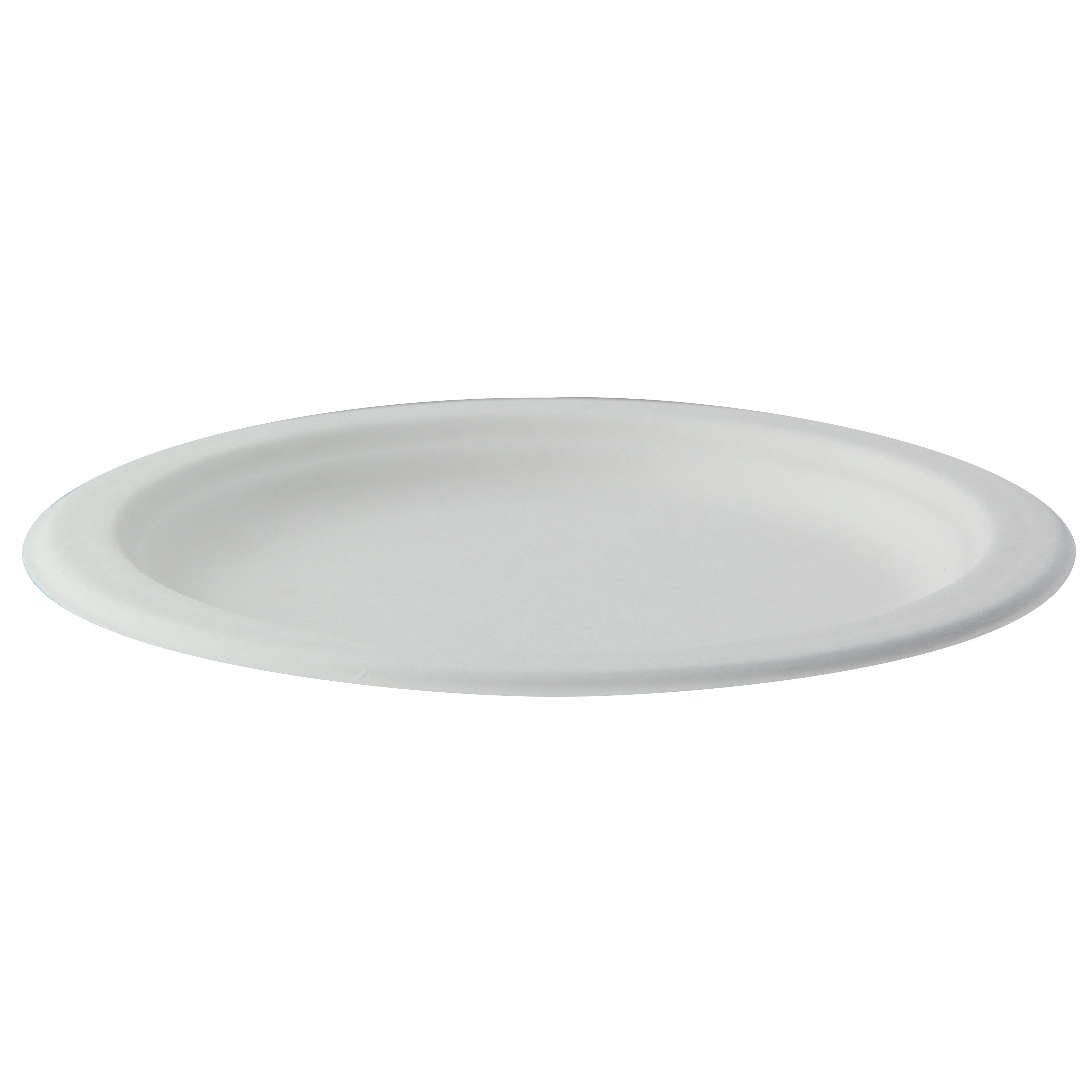 125Pcs - Assiette ronde blanche en pulpe FirstPack - Mathon