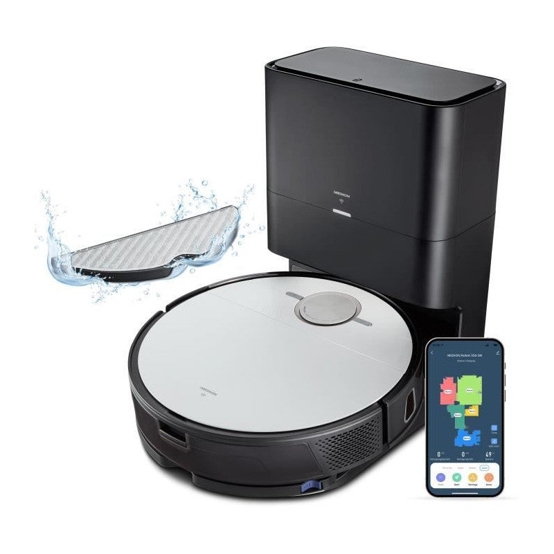 Medion X50 Sw - Robot Aspirate0ur Laveur Avec Station De Vidange - Navigation Laser - Puissance 8000 Pa - Zones No Go & Go Medion - Mathon - 1