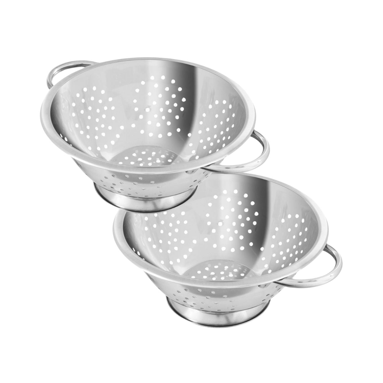 Ensemble de 2 Passoires inox 24 cm avec anses Fackelmann - Mathon - 1