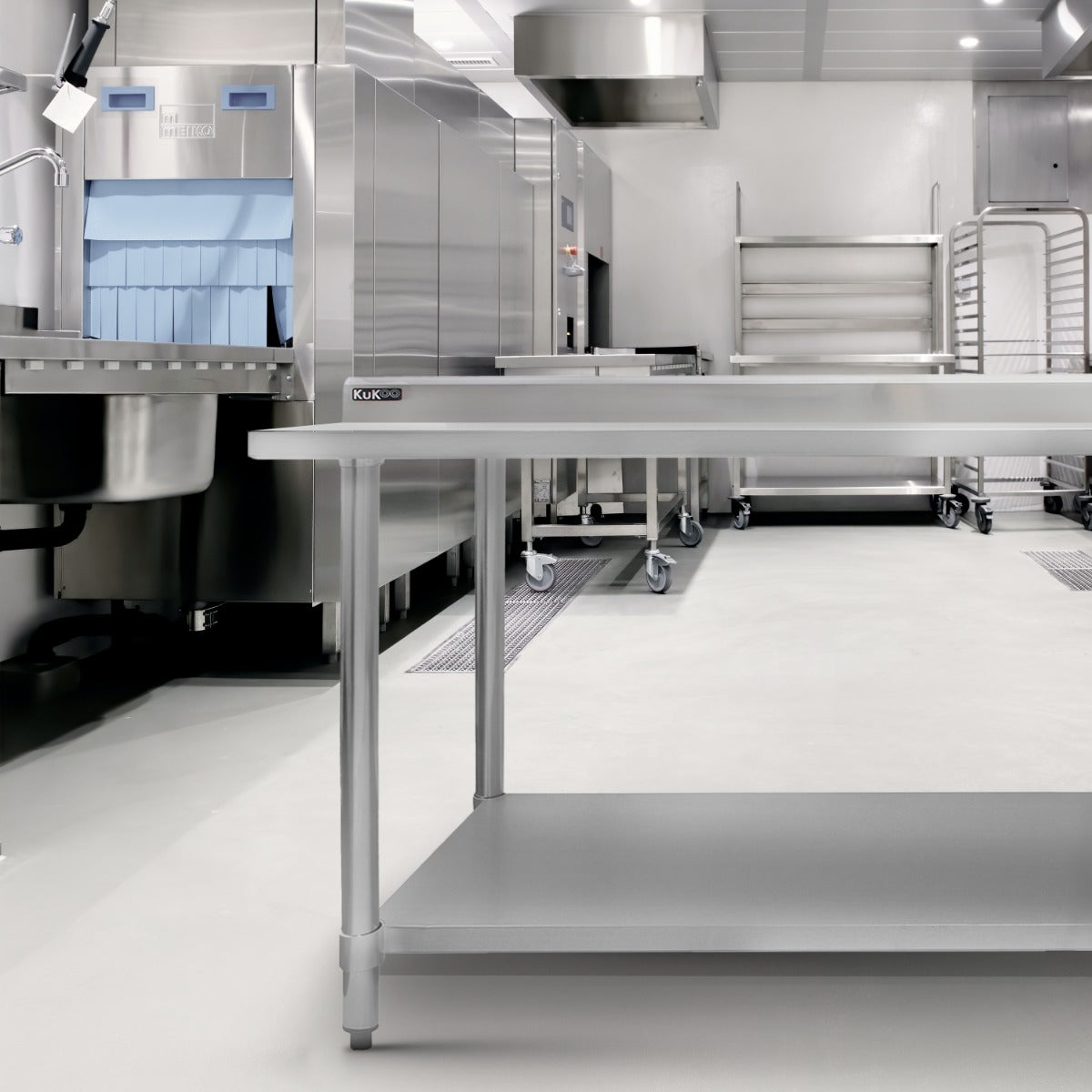 Table de Travail pour Cuisine en Inox - 120 cm - Mathon - 2