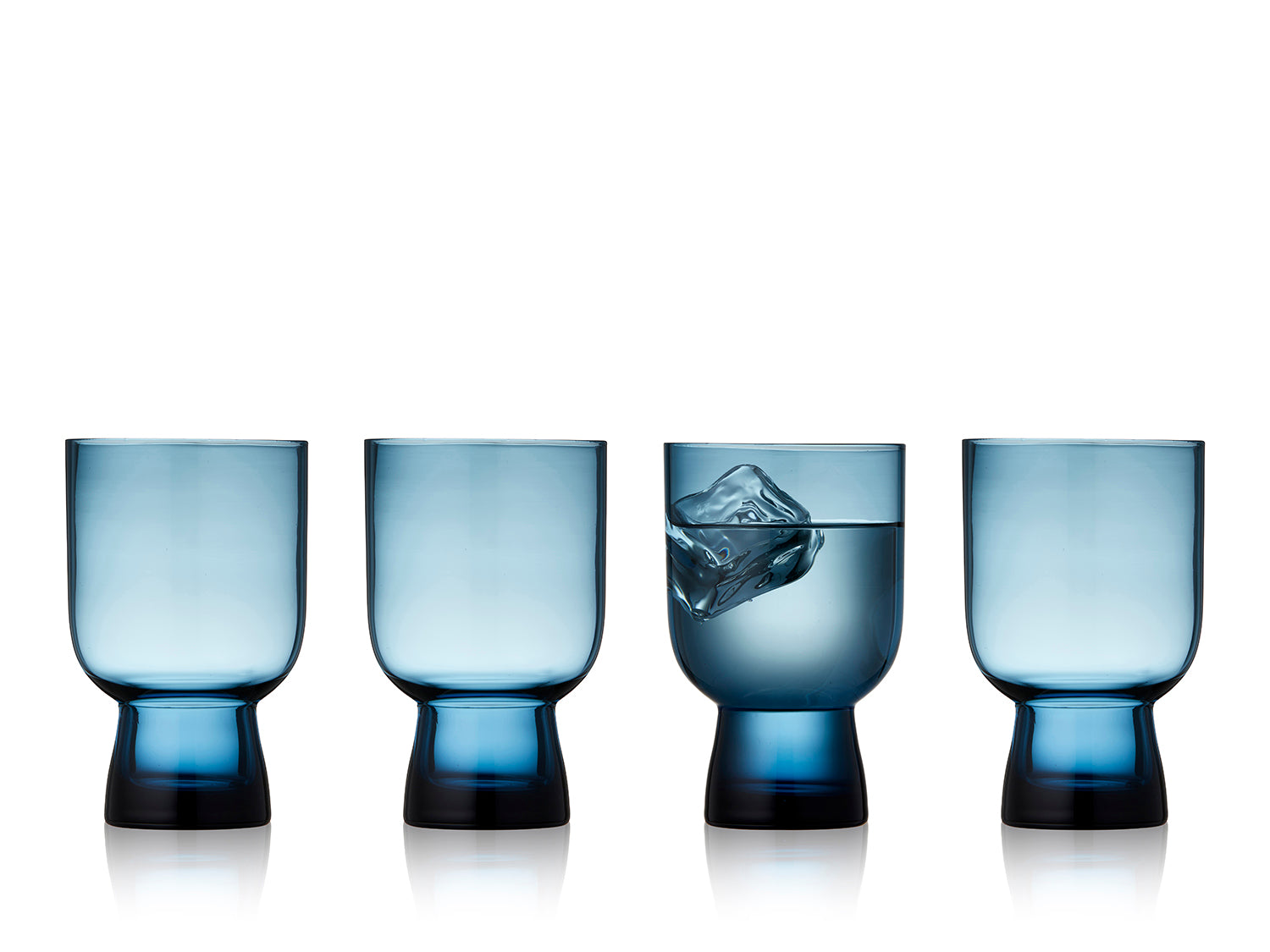 Set de 4 verres à eaux SORRENTO Bleu Lyngby Glas - Mathon - 1