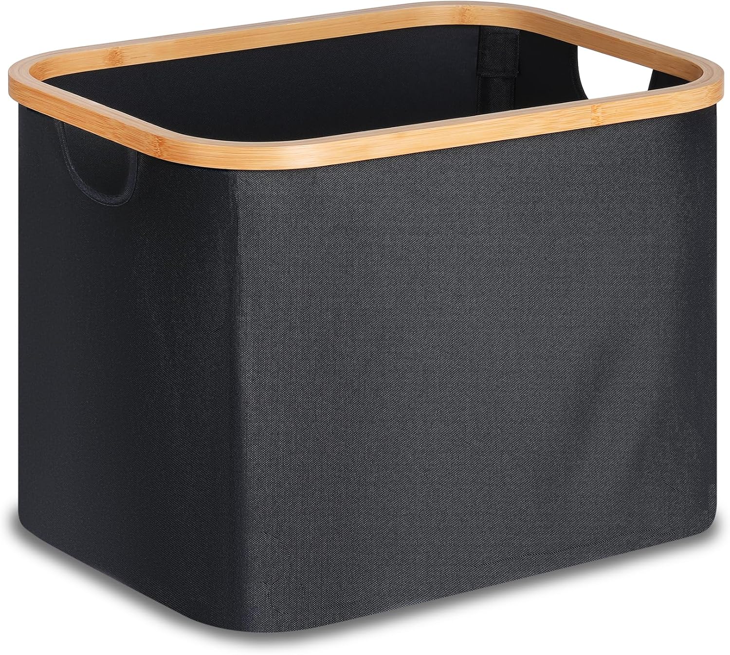 Panier à linge 50 L en coton noir Vendos85 - Mathon