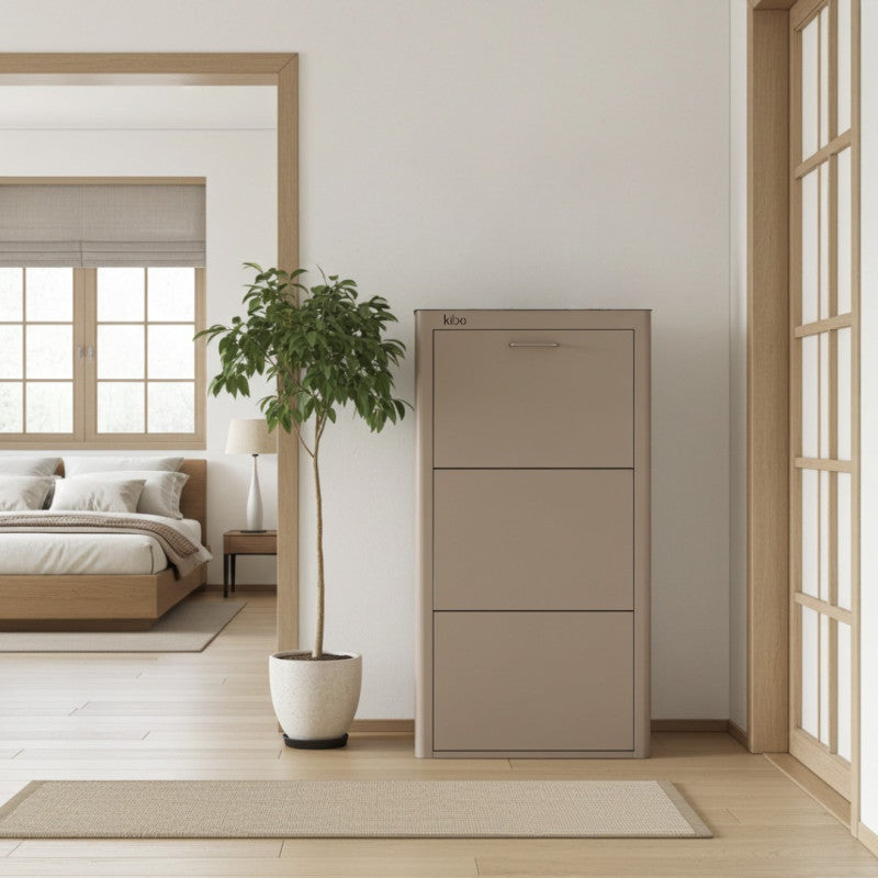 Meuble à chaussures KIBO 3 Compartiments, couleur Sable Don Hierro - Mathon - 2