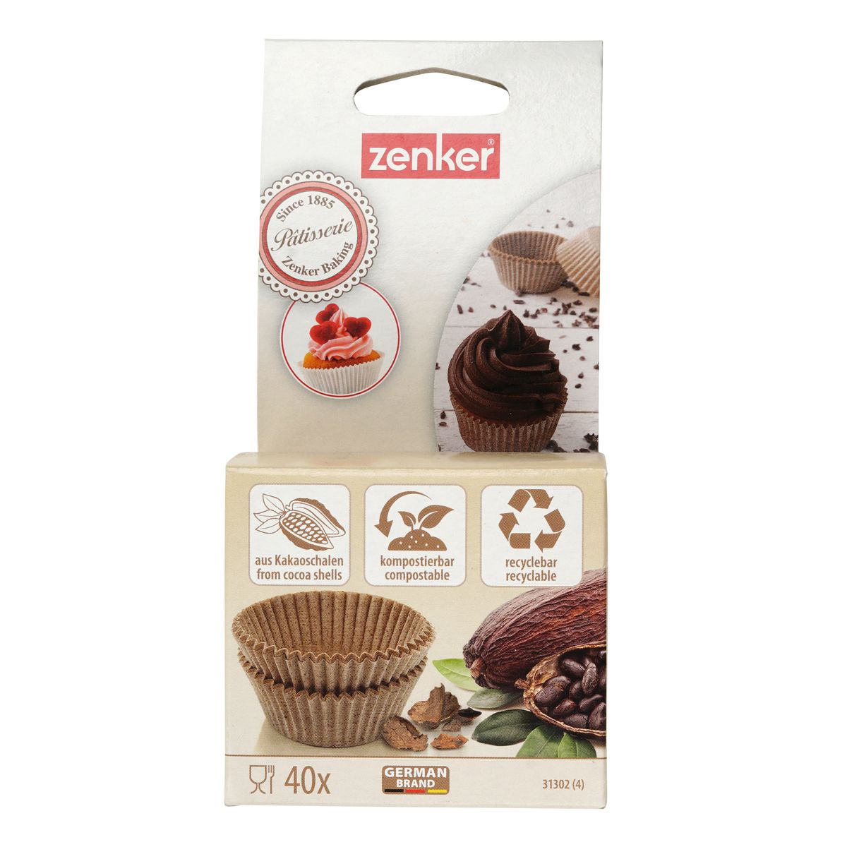 Lot de 40 moules à muffins en papier 7 cm Zenker Smart Pastry Zenker - Mathon - 7