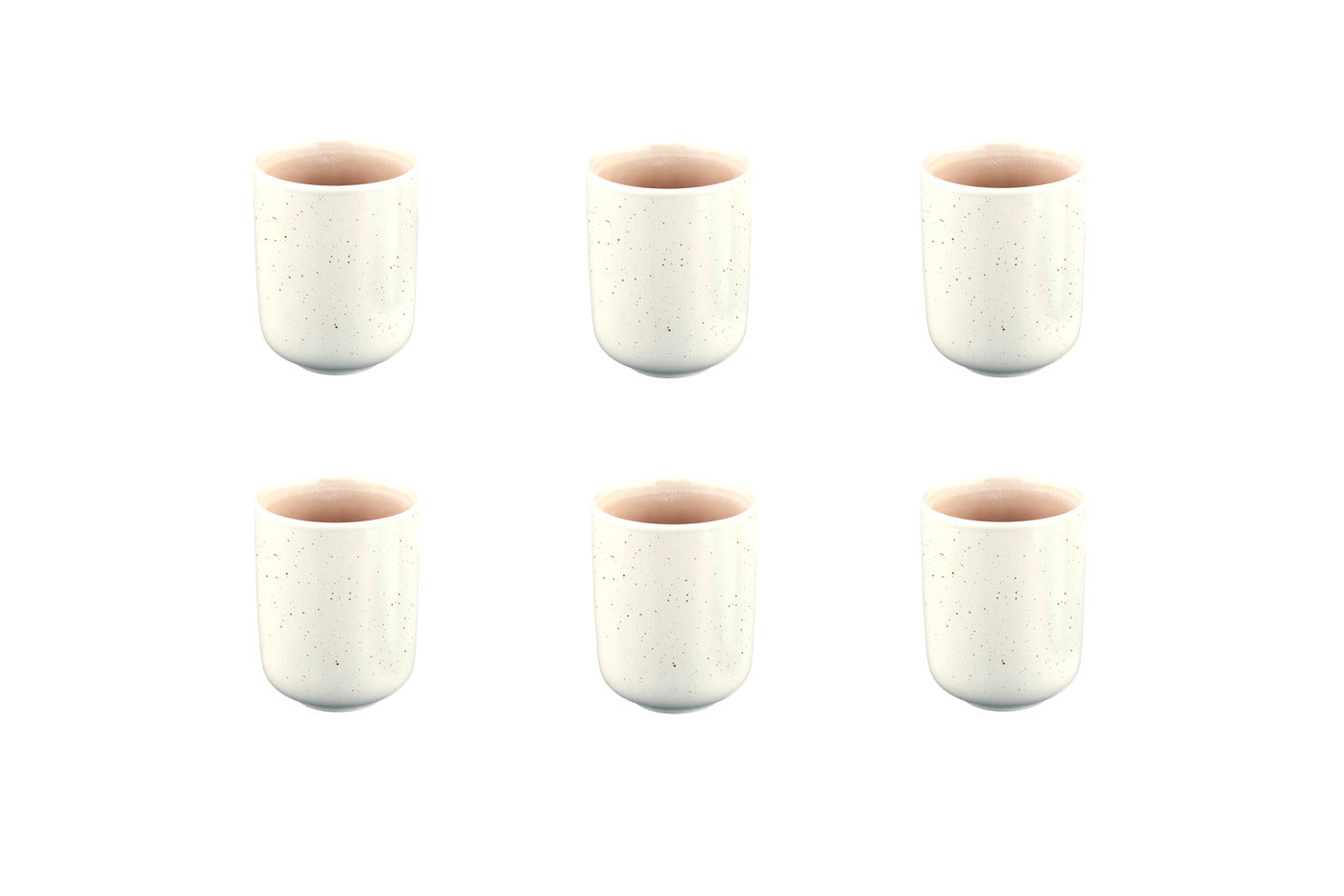 Lot de 6 mugs en grès rose 30cl Björn - Mathon - 1