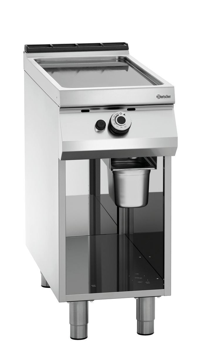Plancha Gaz Lisse - Série 900 Master - Soubassement Ouvert - Bartscher - Mathon - 1