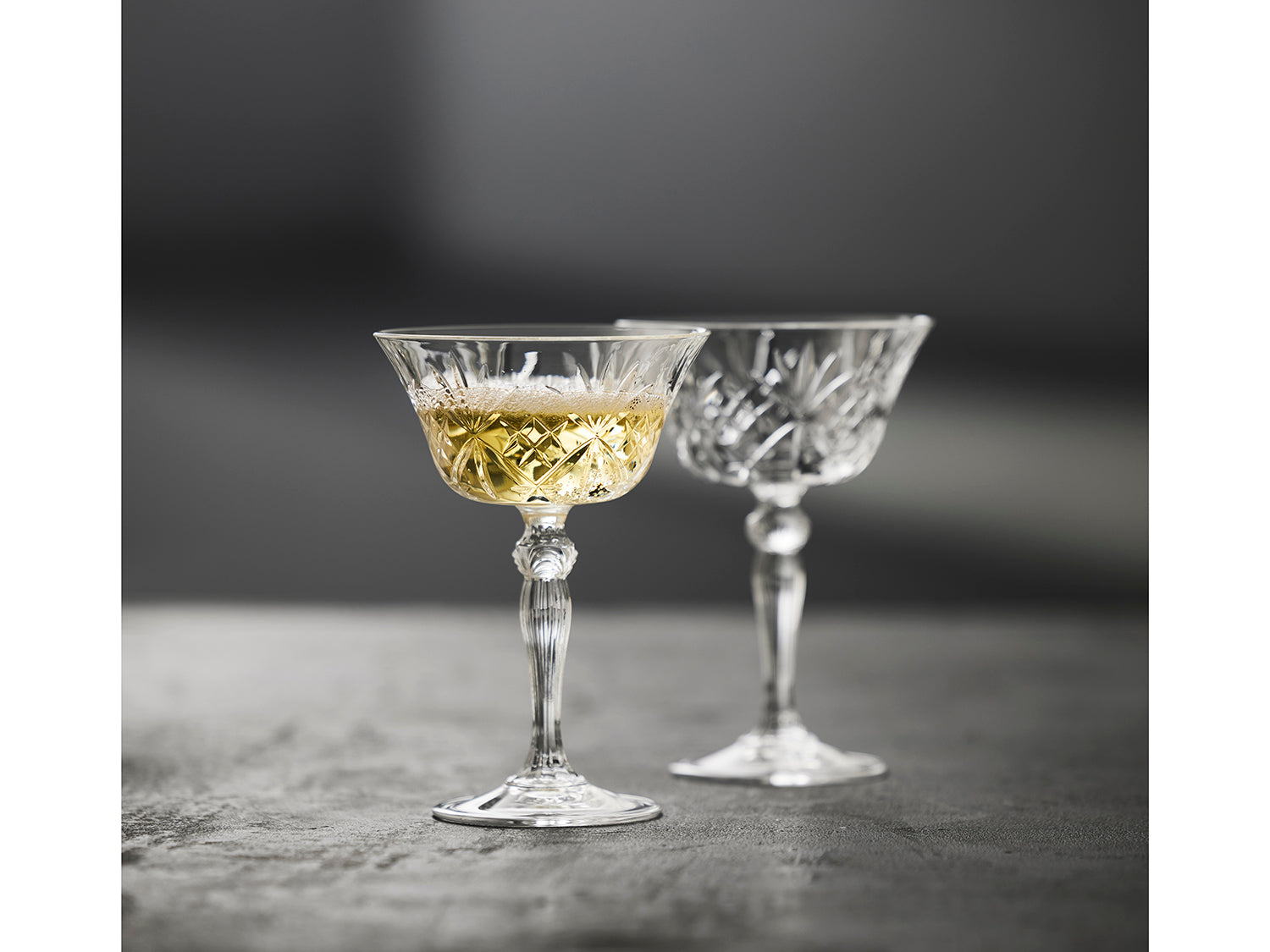 Set de 4 coupes à champagne MELODIA 26cl Transparent Lyngby Glas - Mathon - 5