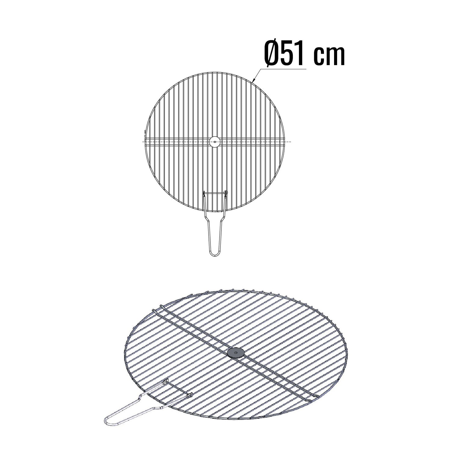Grille ronde simple – Ø 51 cm Somagic - Mathon - 2