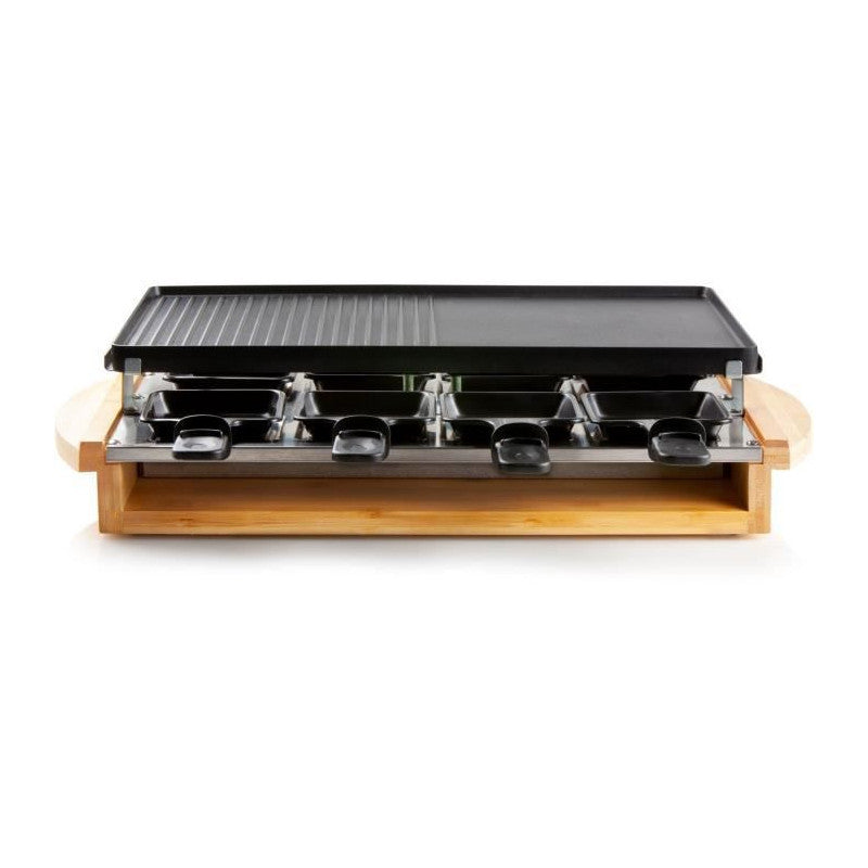 Domo Do9246g - Appareil A Raclette-grill Bamboo - 1200w - 3 Niveaux - 8 Personnes - Resistance Acier Inoxydable Domo - Mathon - 2