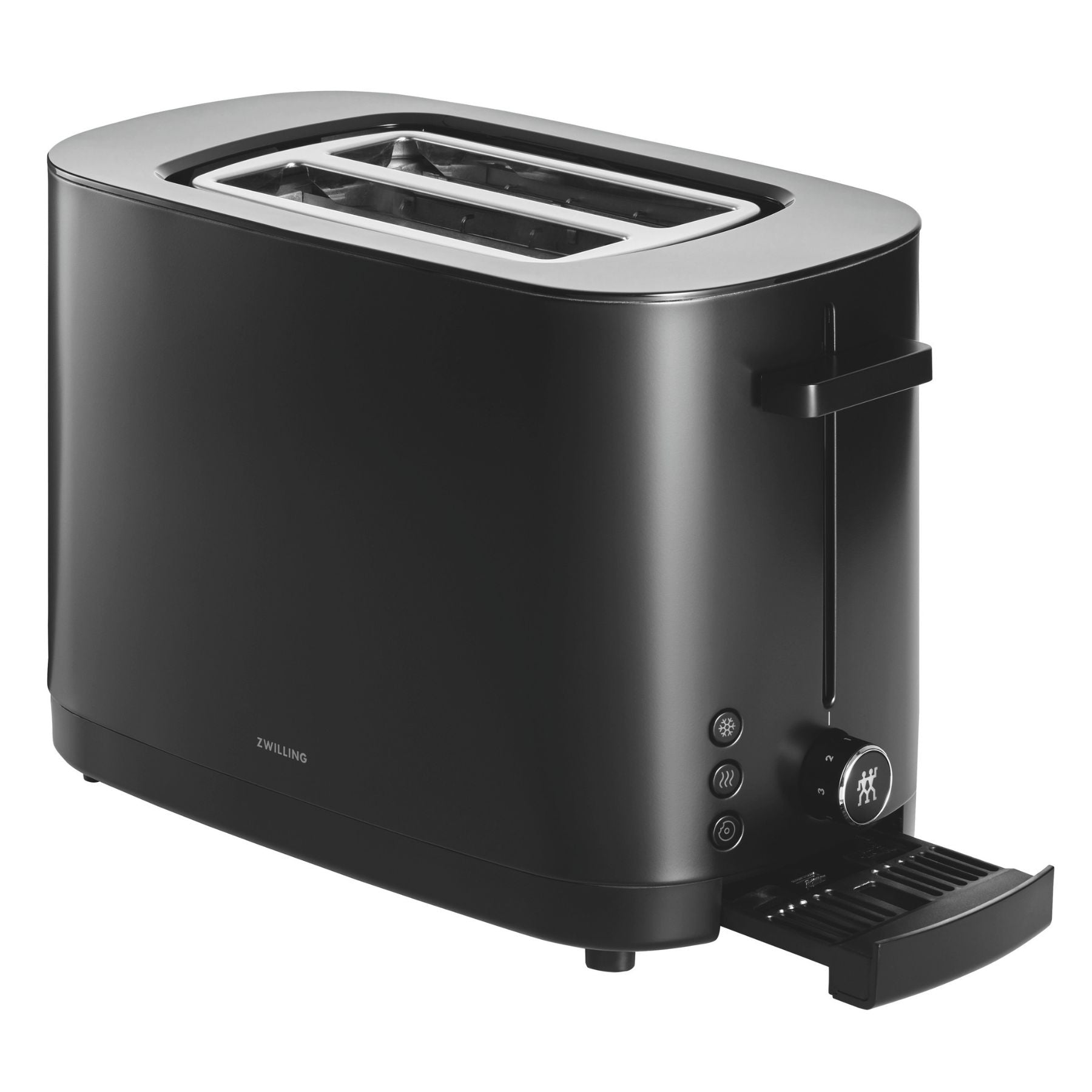 Grille-pain Grille permettant de réchauffer des petits-pains, 2 fentes tranches longues, Noir mat Zwilling - Mathon - 1