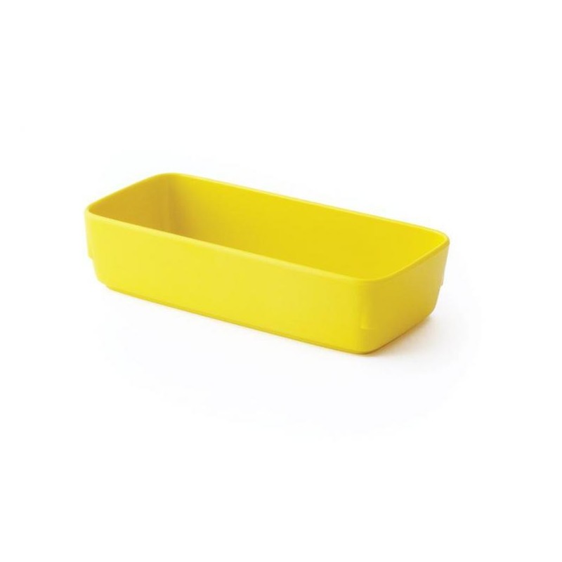 Lot de 4 raviers jaunes, en mélamine, 27 CL, L.7*l.15.5*h.3.5 cm Plastorex - Mathon