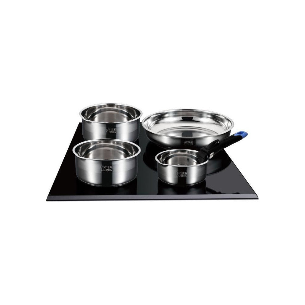 Batterie De Cuisine - Tous Feux Dont Induction -   - Am1810566 - Acier Inoxydable 18/10 - 18 Pieces - Poignée Amovi Arthur Martin - Mathon - 4