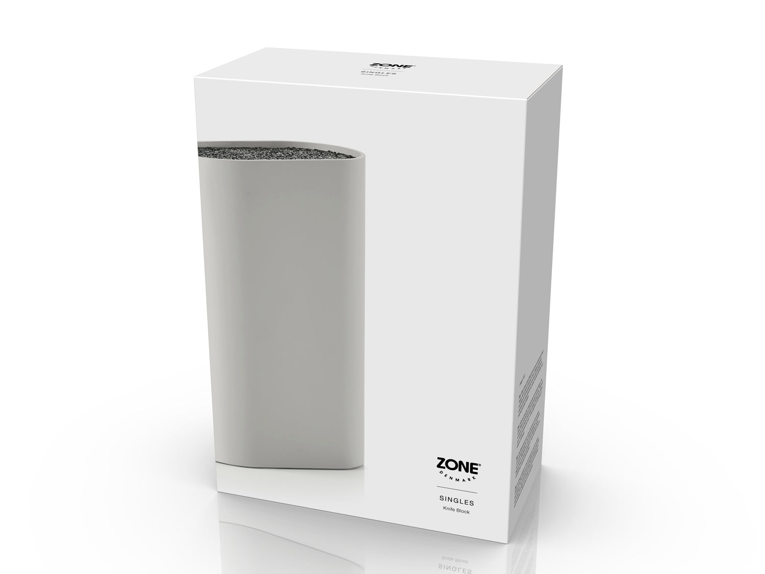 Bloc couteaux SINGLES en polypropylène et élastomère thermoplastique Gris chaud Zone Denmark - Mathon - 2