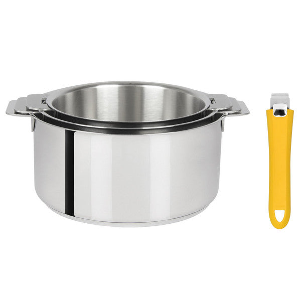 Casseroles inox x 3 Cristel Mutine Amovible Cristel - Mathon - 1