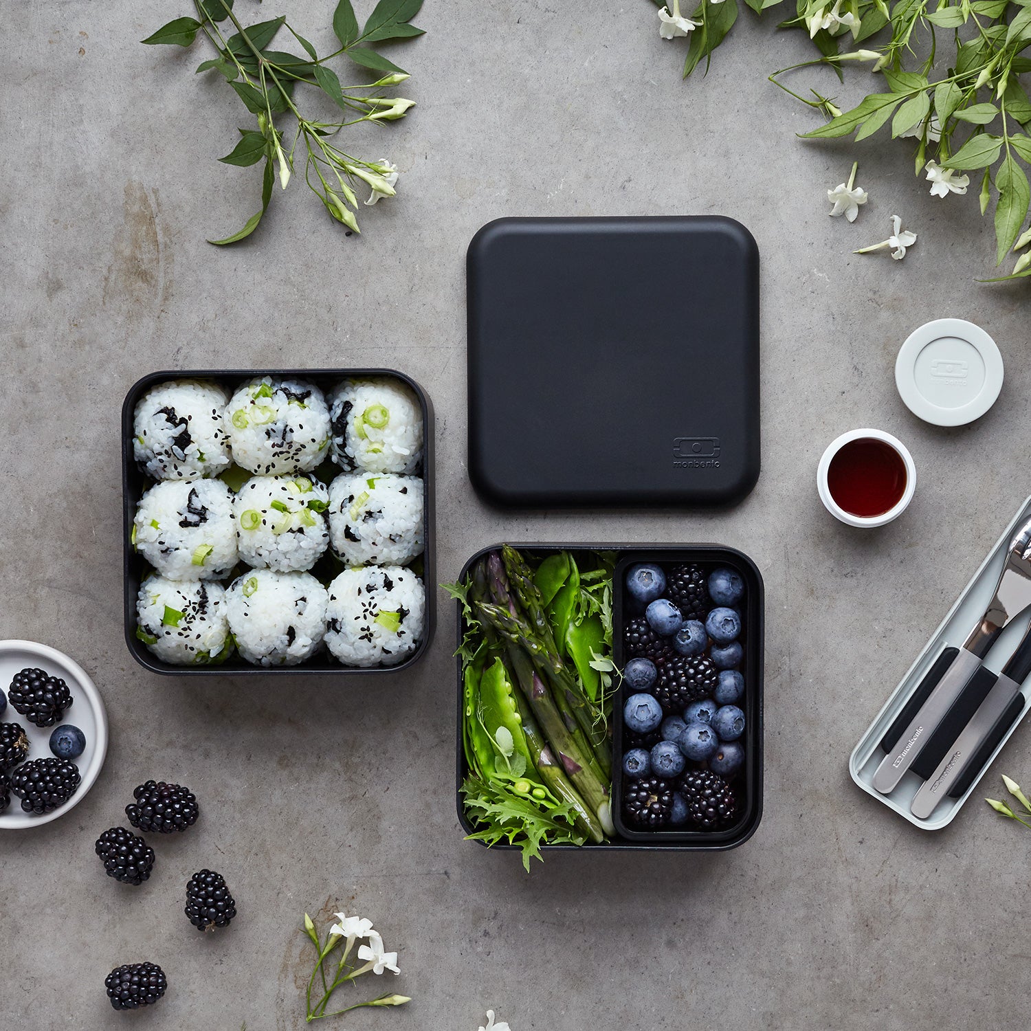 Lunch box 2 compartiments Square 1,7L Made in France Noir Onyx Monbento - Mathon - 7