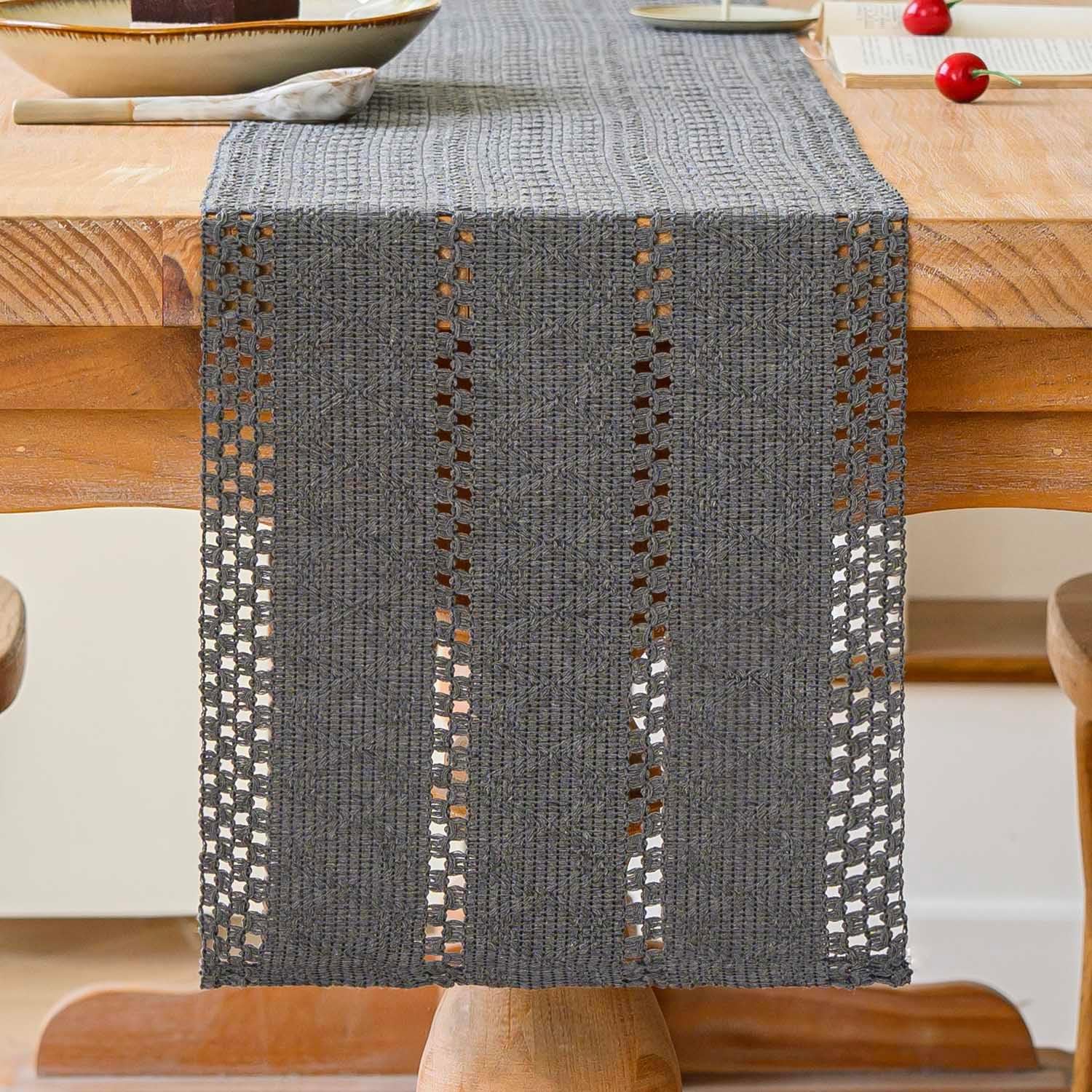 Chemin de Table Bohème Gris 30×180 cm Vendos85 - Mathon