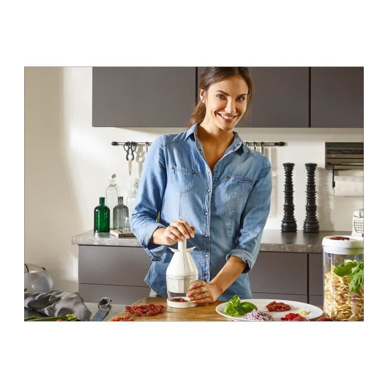 Hachoir A Légumes - Leifheit - Comfort & Clean 23030 - Manuel - Extremement Tranchant - Idéal Pour Oignons - Blanc Leifheit - Mathon - 2