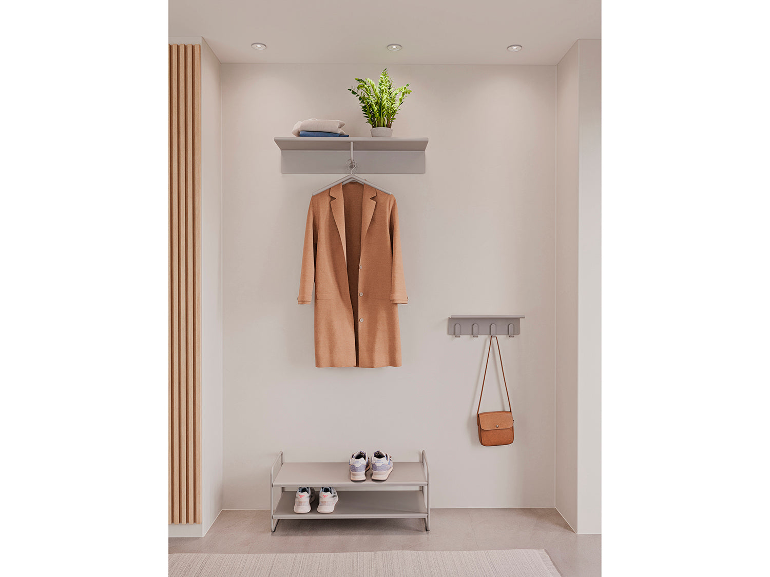 Porte-chapeaux A-COAT RACK en acier thermolaqué Gris clair Zone Denmark - Mathon - 5