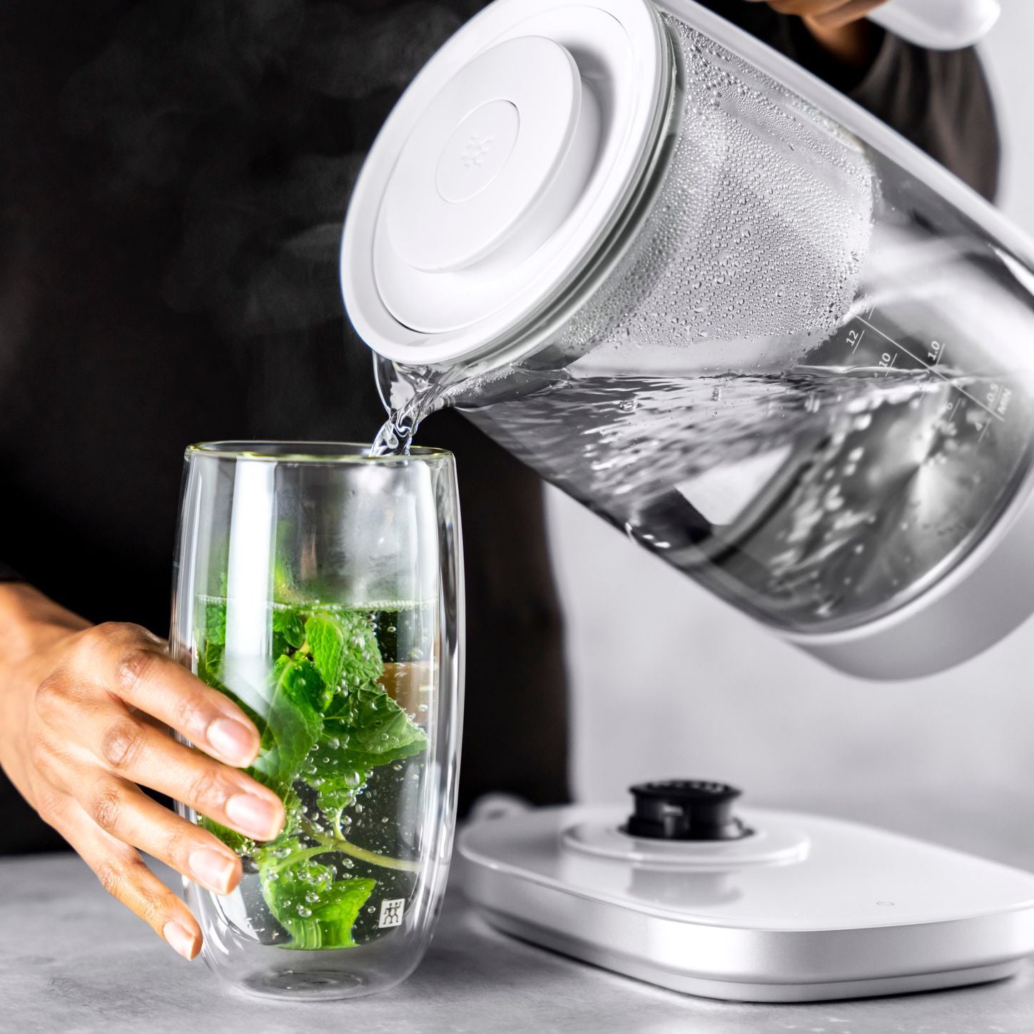 Bouilloire théière électrique en verre Enfinigy Argent Zwilling - Mathon - 3