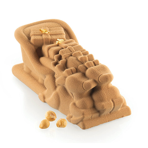 Kit moule à bûche Pôle Nord traineau du père noël Silikomart - Mathon - 1