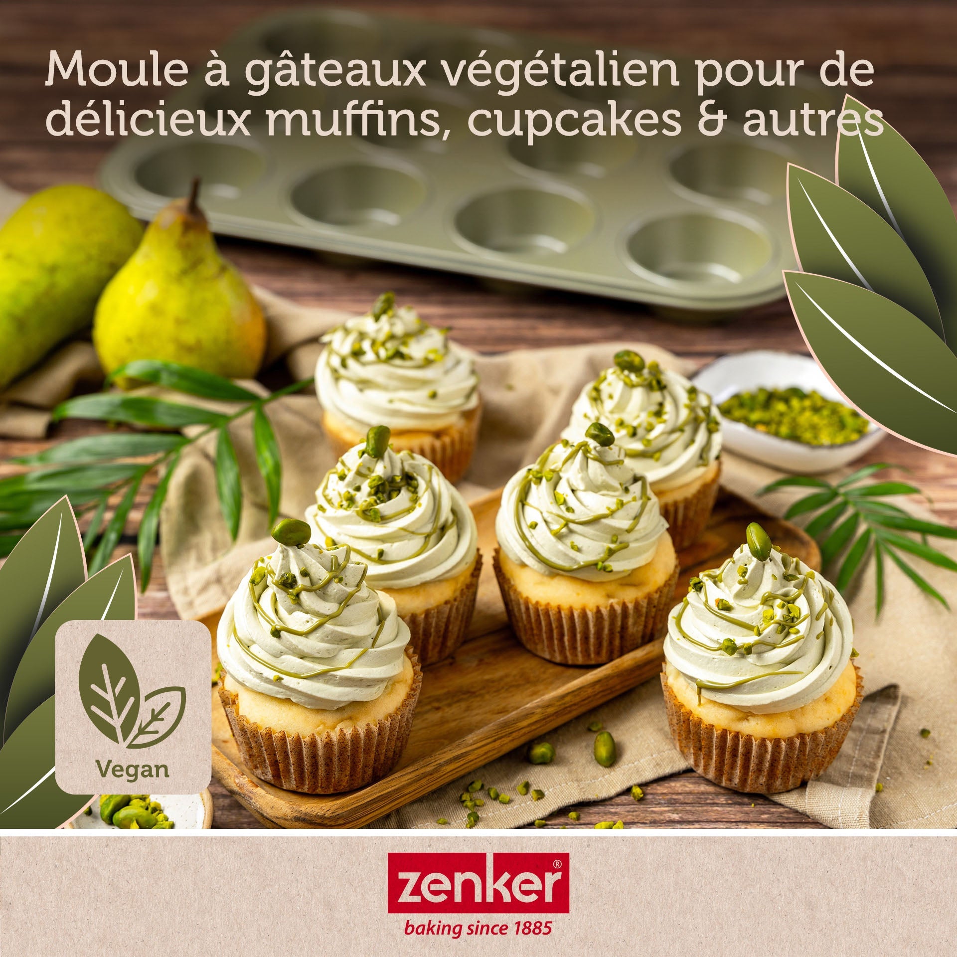 Moule à muffins 12 empreintes 38 x 26 cm Zenker Green Vision Zenker - Mathon - 5