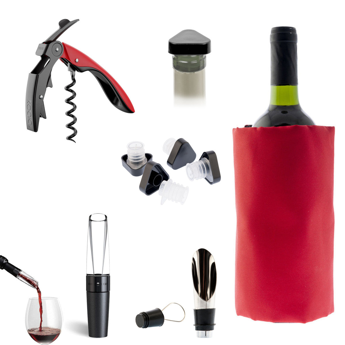 Apérifun - Set prestige 6 pièces pour dégustation des vins - Rouge Koala - Mathon - 1