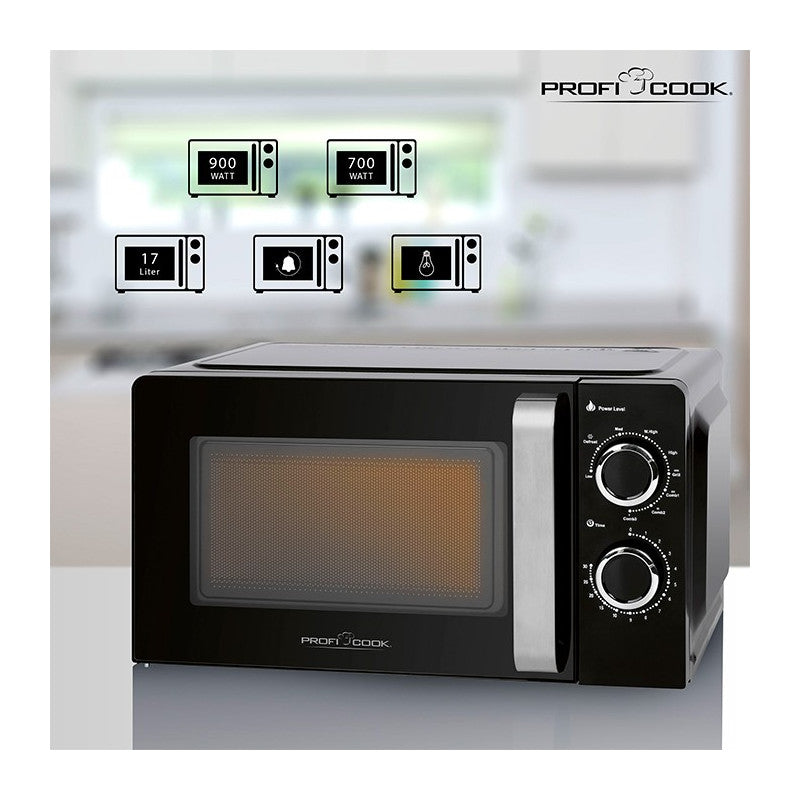 Micro-ondes avec gril 17L 700W Proficook PC-MWG 1208 Noir Proficook - Mathon - 2