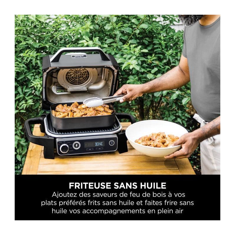 Barbecue électrique - Ninja - Woodfire - Og701eu - Grill, Fumoir & Air Fryer - Antiadhésif - Gris Et Noir Ninja - Mathon - 4