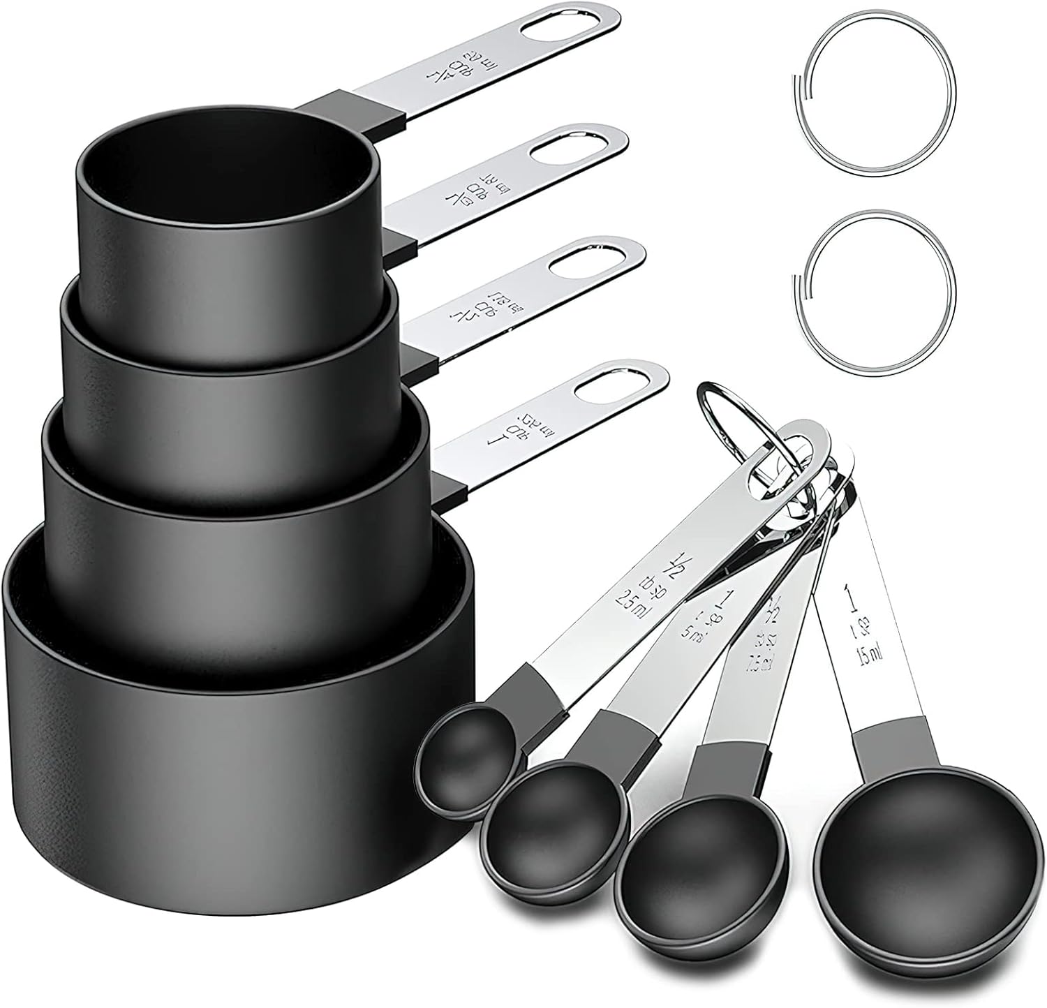 Ensemble 8 tasses et cuillères doseuses en inox Vendos85 - Mathon