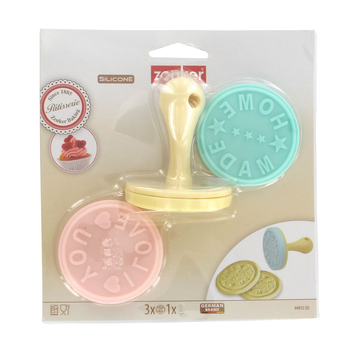 Lot de 3 tampons à pâtisserie pour biscuits Zenker Zenker - Mathon - 5