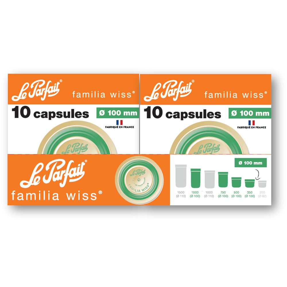 Boîte de 10 capsules familia wiss 100 mm Le Parfait - Mathon - 3