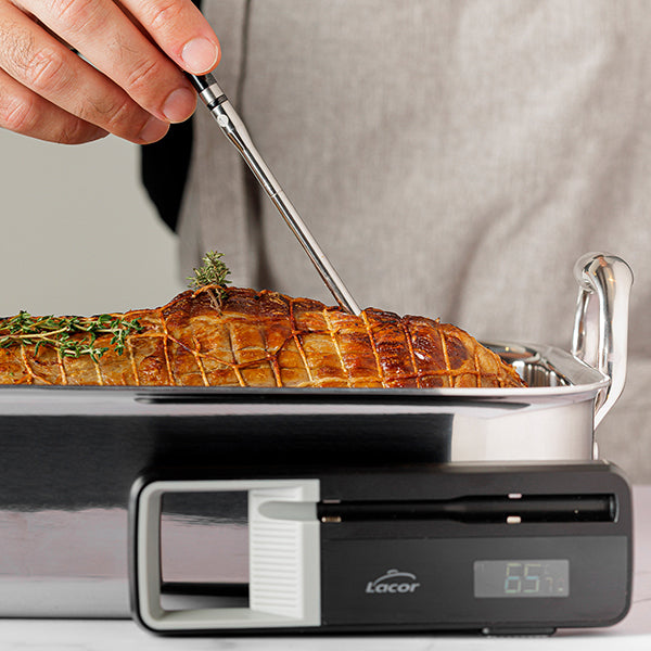 Thermomètre Bluetooth avec sonde sans fil en acier inoxydable 14 cm Lacor - Mathon - 2