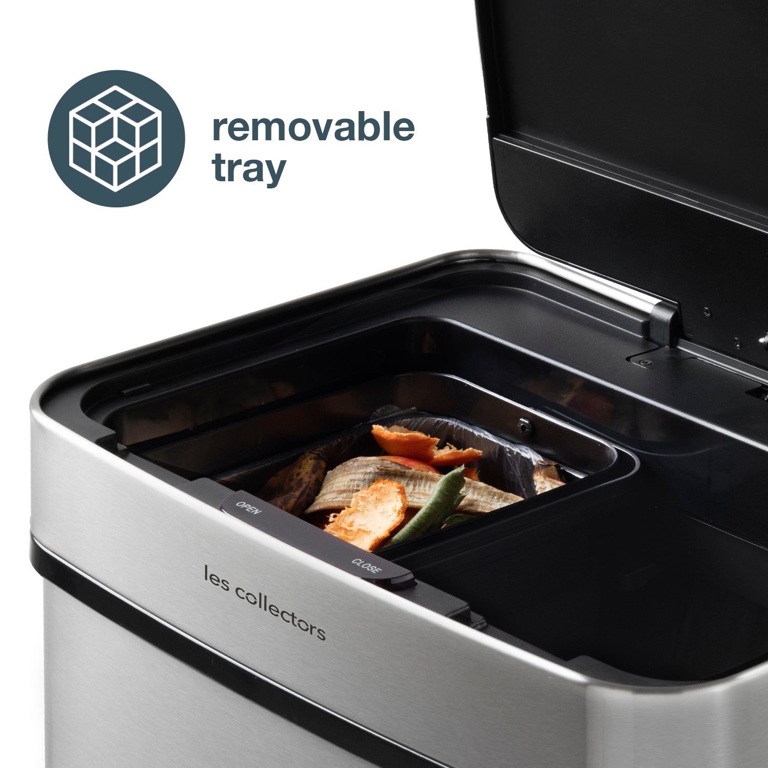 Poubelle de tri à capteur 69L, inox edition - N°1012 Les Collectors - Mathon - 5