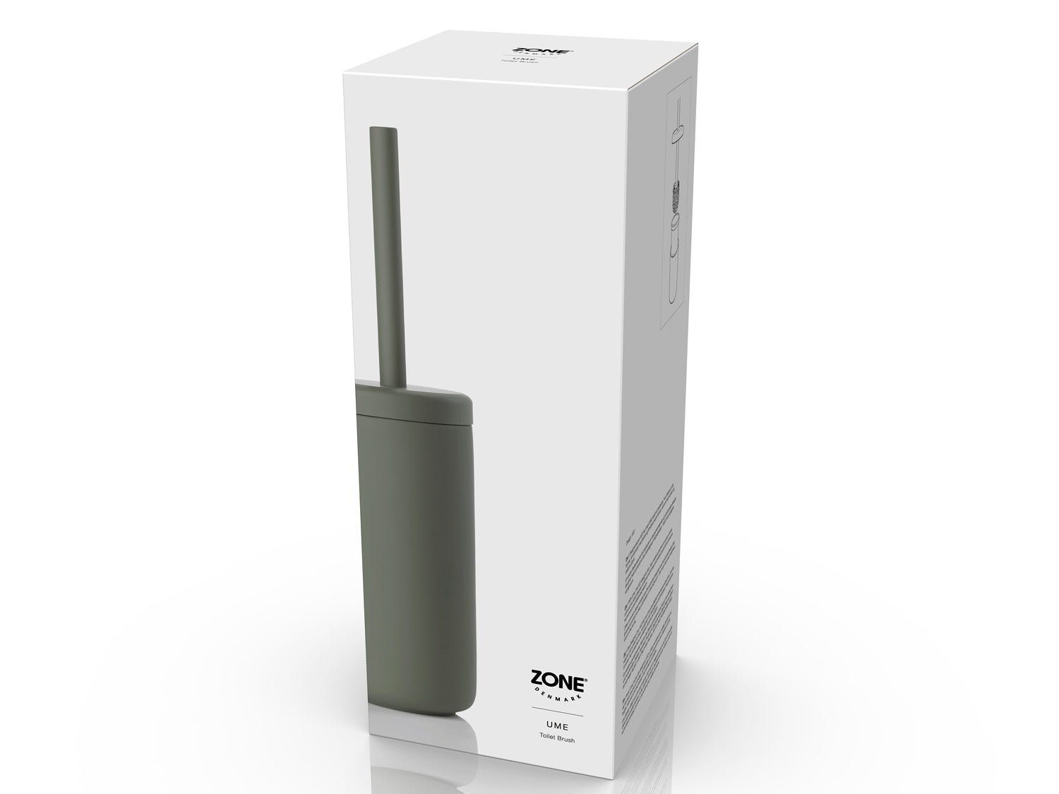 Brosse de toilette UME en grès et polypropylène Vert olive Zone Denmark - Mathon - 2