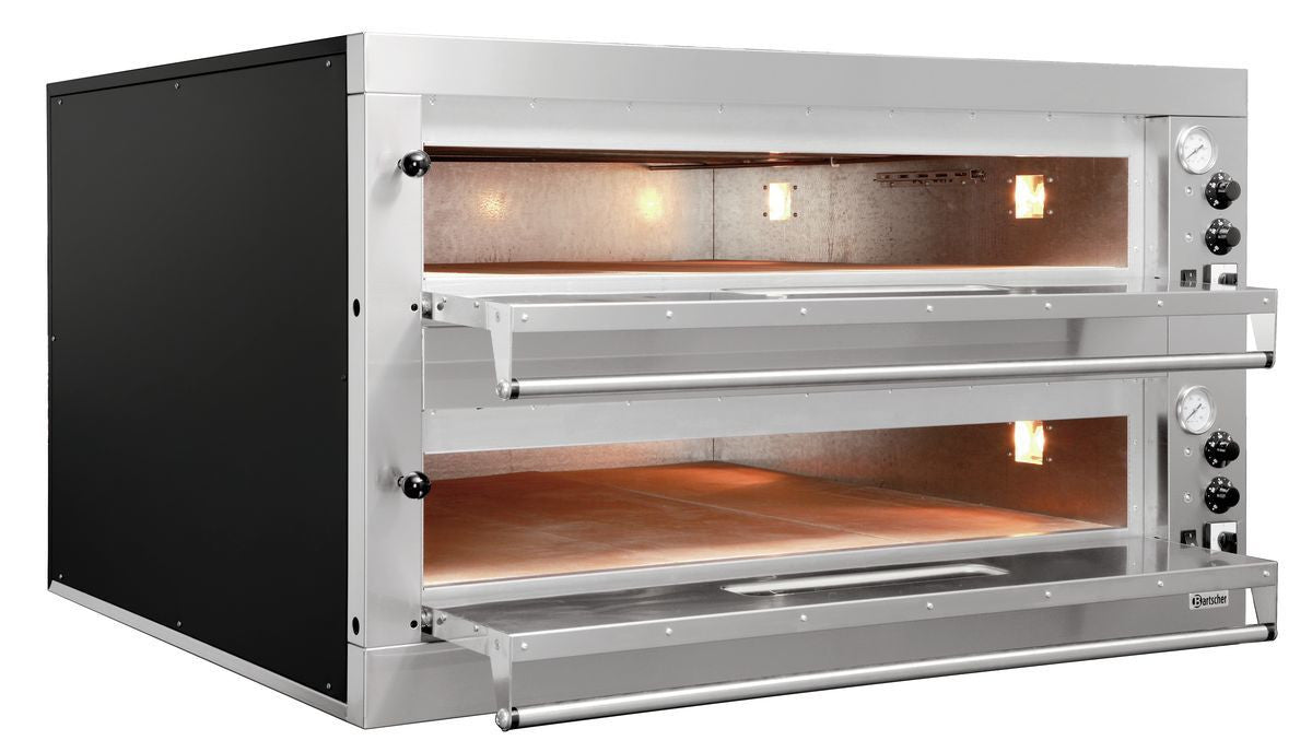 Four à Pizza Double Electrique Professionnel - 2 x 9 Pizzas - 24,0 kW - Bartscher - Mathon - 2