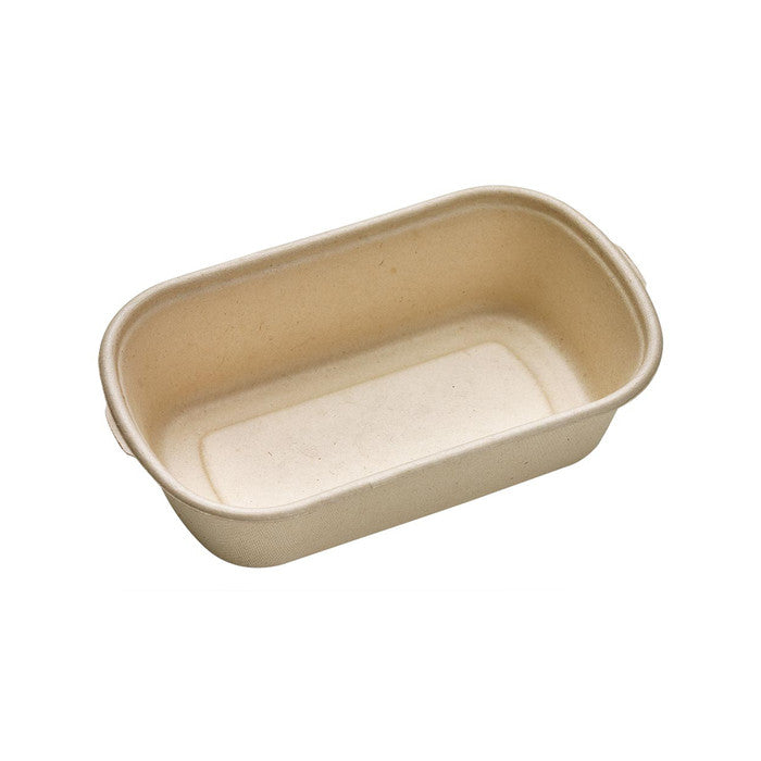 50Pcs - Boîte rectangulaire brune en pulpe "Eco-Rec" 195x116x50mm 700ml FirstPack - Mathon