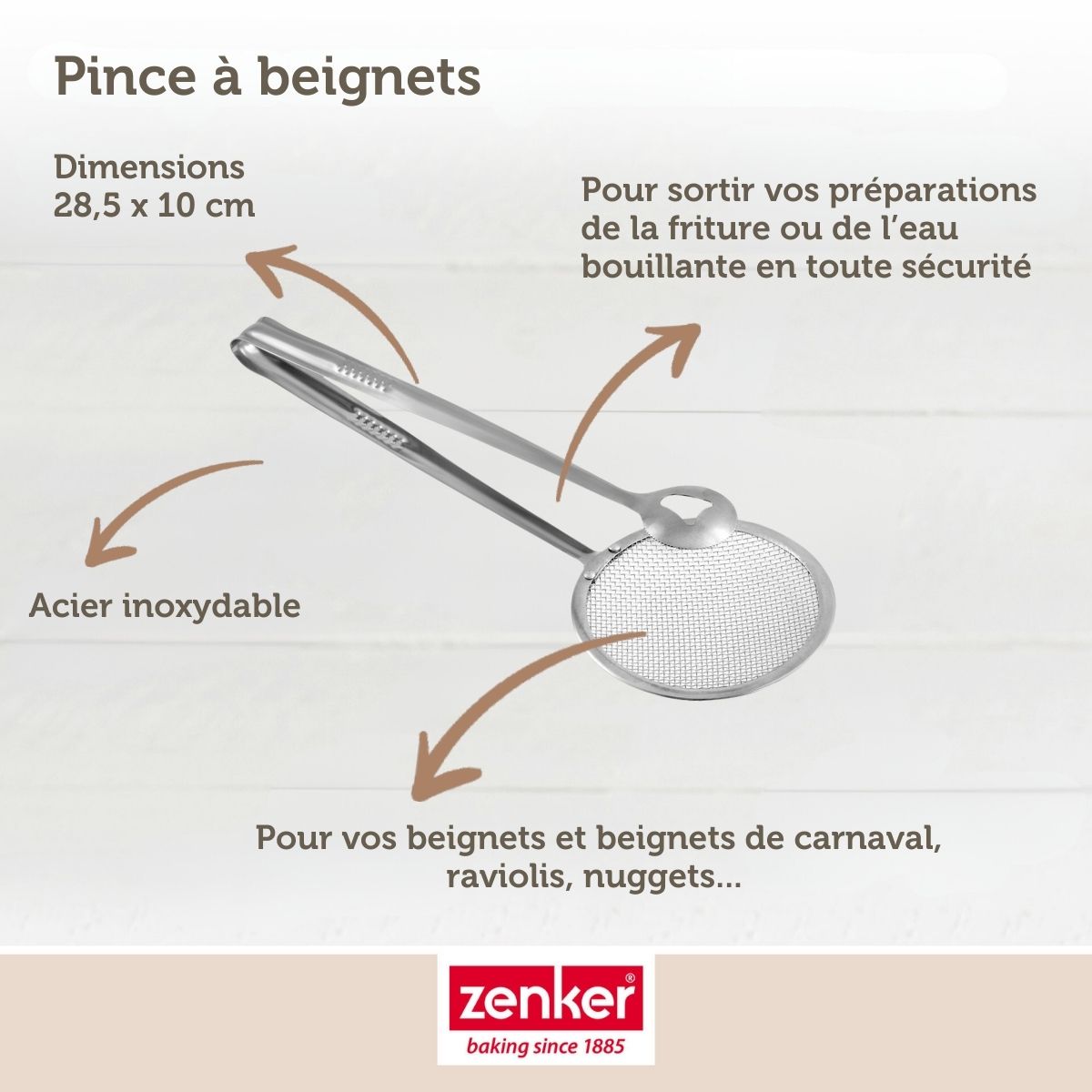 Service à bain marie et pince à friture pour beignets Zenker Smart Pastry Zenker - Mathon - 4