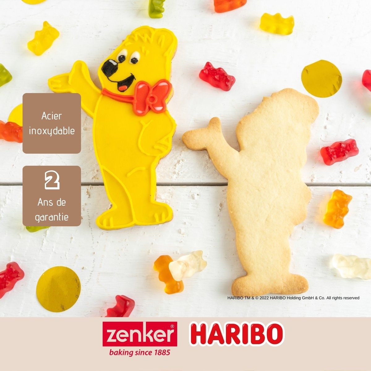 Lot de 3 emporte-pièces oursons en inox Zenker Haribo Zenker - Mathon - 4
