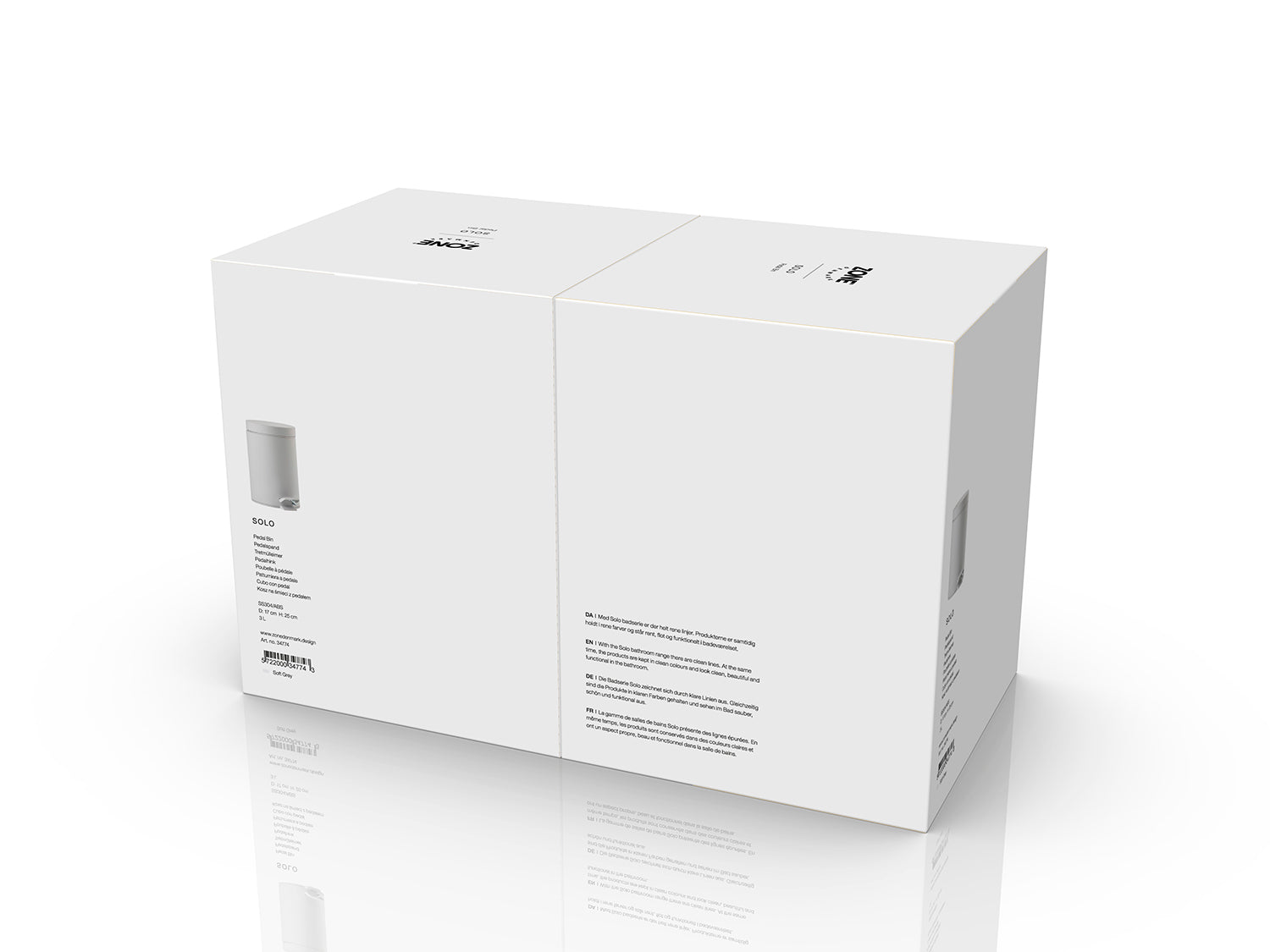 Poubelle à pédale Solo en Acier 18/8 Gris clair Zone Denmark - Mathon - 6