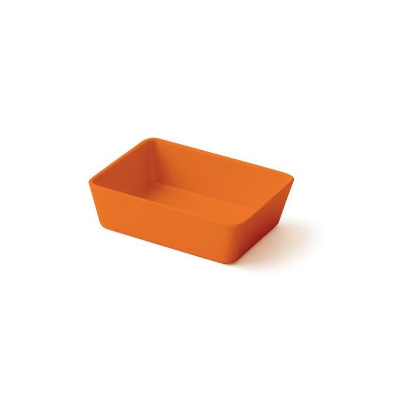 Lot de 4 barquettes oranges, en mélamine, L.7.5*l.10*h.3.5 cm Plastorex - Mathon