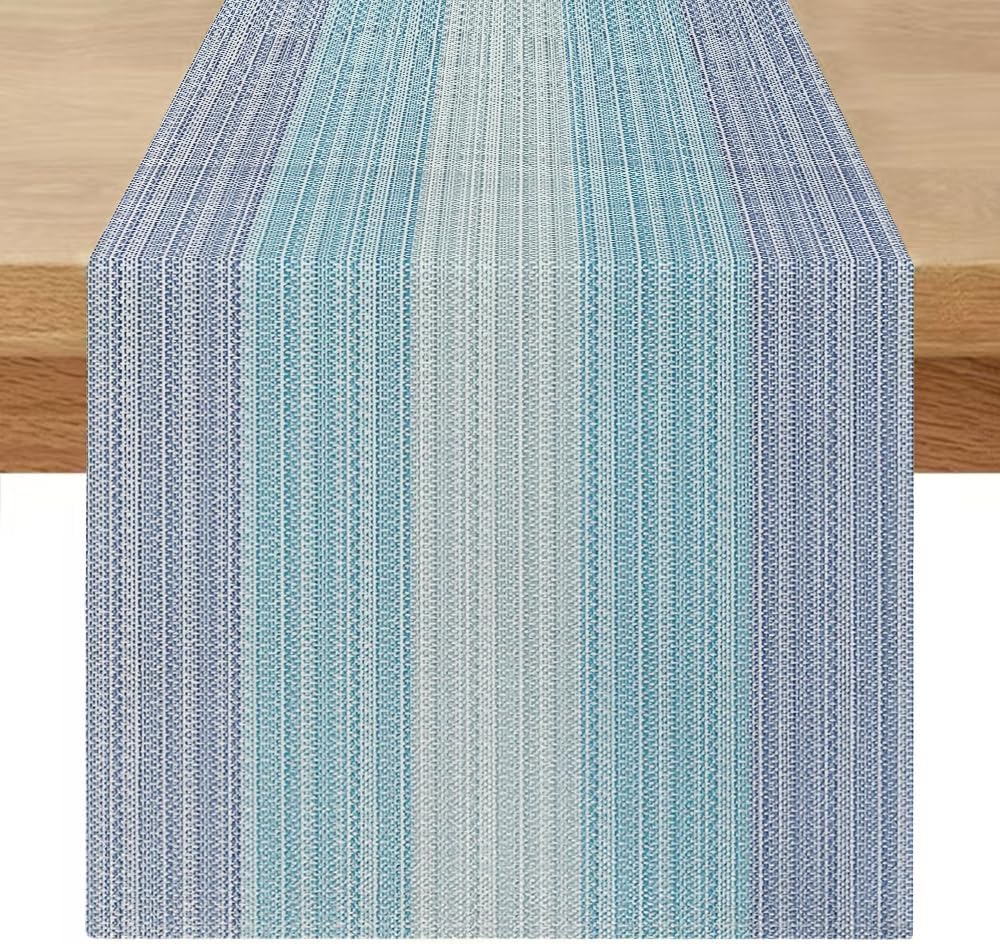 Chemin de Table Lin Style Vintage 40×240 cm Violet Vendos85 - Mathon