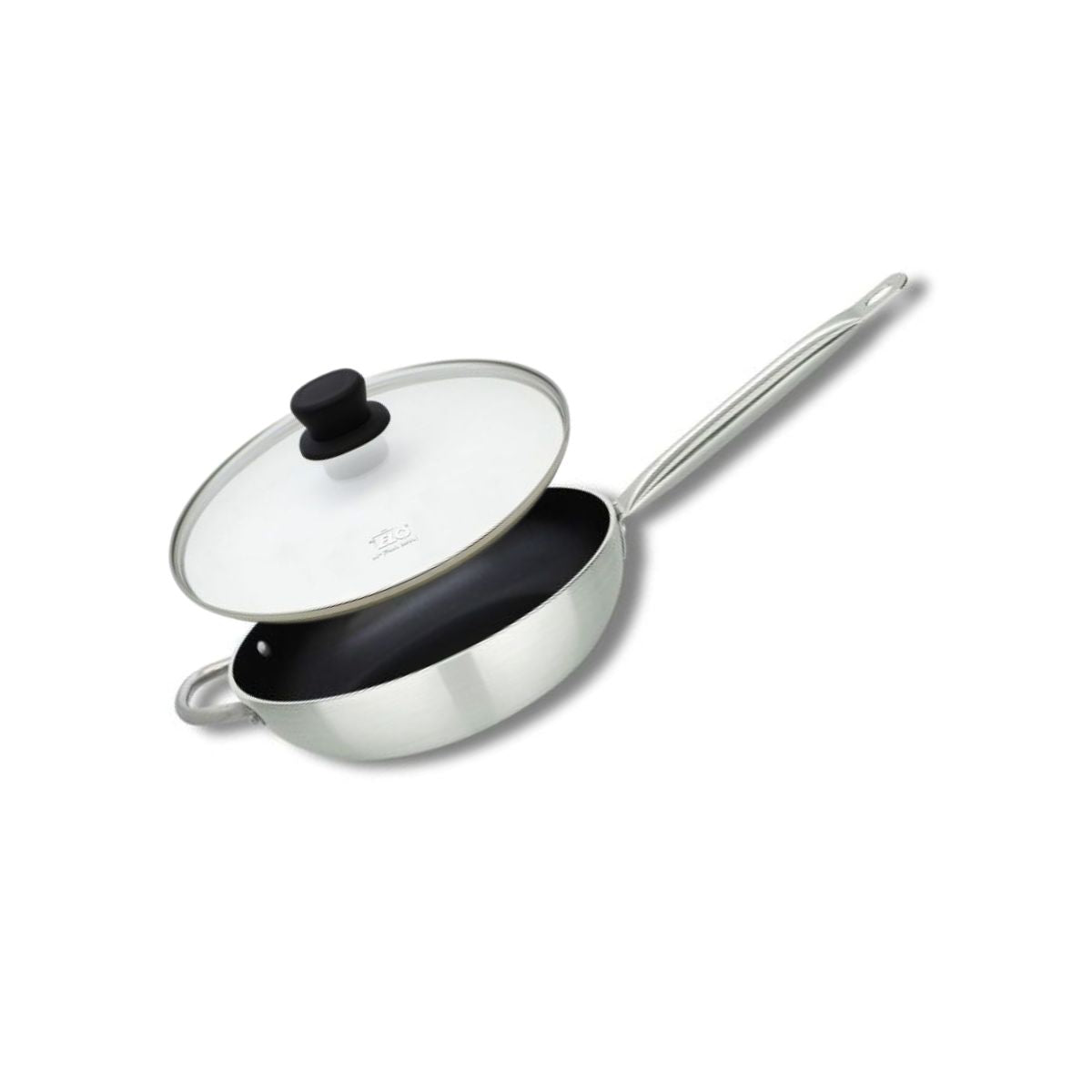 Poêle wok 28 cm avec revêtement céramique sans PFAS et son couvercle Elo - Mathon - 1