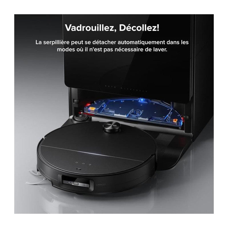 Saros 10 Black - Aspirateur Robot Laveur - 22,000 Pa - Duodivide Anti-enchevétrements - Design Ultra Fin - Brosse Flex Roborock - Mathon - 5
